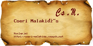 Cseri Malakiás névjegykártya